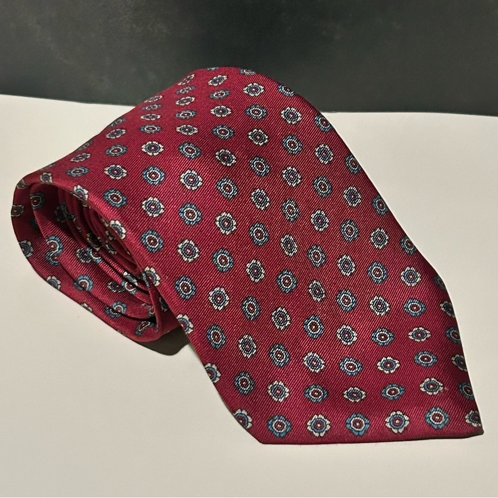 Valentina Silk Burgundy Patterned 57” Men’s Tie